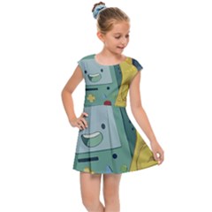 Cartoon Bmo Adventure Time Kids  Cap Sleeve Dress by Bedest