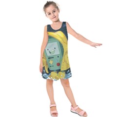 Cartoon Bmo Adventure Time Kids  Sleeveless Dress by Bedest