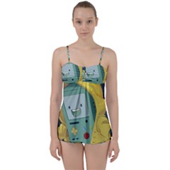 Cartoon Bmo Adventure Time Babydoll Tankini Set by Bedest