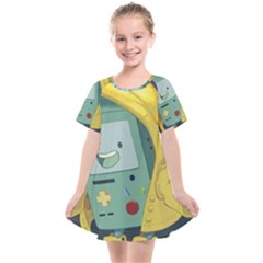 Cartoon Bmo Adventure Time Kids  Smock Dress by Bedest