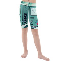 Adventure Time Bmo Kids  Mid Length Swim Shorts by Bedest