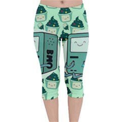 Adventure Time Bmo Velvet Capri Leggings  by Bedest