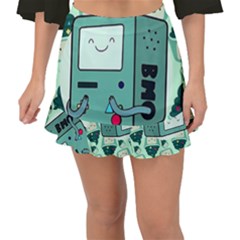 Adventure Time Bmo Fishtail Mini Chiffon Skirt by Bedest