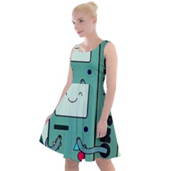 Adventure Time Bmo Knee Length Skater Dress by Bedest