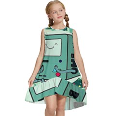 Adventure Time Bmo Kids  Frill Swing Dress by Bedest