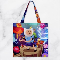 Cartoon Adventure Time Finn Princess Bubblegum Lumpy Space Zipper Grocery Tote Bag by Bedest