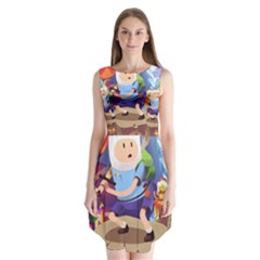 Cartoon Adventure Time Finn Princess Bubblegum Lumpy Space Sleeveless Chiffon Dress   by Bedest