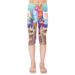 Cartoon Adventure Time Finn Princess Bubblegum Lumpy Space Kids  Capri Leggings  by Bedest