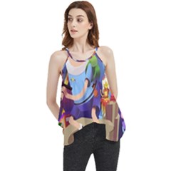 Cartoon Adventure Time Finn Princess Bubblegum Lumpy Space Flowy Camisole Tank Top by Bedest