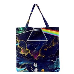 Trippy Kit Rick And Morty Galaxy Pink Floyd Grocery Tote Bag by Bedest