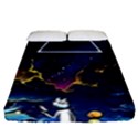 Trippy Kit Rick And Morty Galaxy Pink Floyd Fitted Sheet (Queen Size) View1