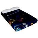 Trippy Kit Rick And Morty Galaxy Pink Floyd Fitted Sheet (Queen Size) View2