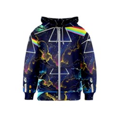 Trippy Kit Rick And Morty Galaxy Pink Floyd Kids  Zipper Hoodie by Bedest