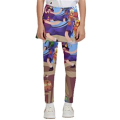 Cartoon Adventure Time Finn Princess Bubblegum Lumpy Space Kids  Skirted Pants by Bedest