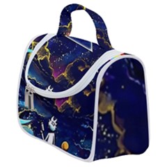 Trippy Kit Rick And Morty Galaxy Pink Floyd Satchel Handbag by Bedest