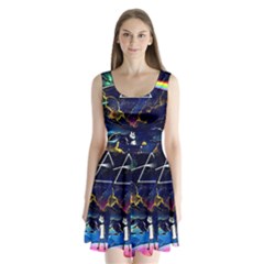 Trippy Kit Rick And Morty Galaxy Pink Floyd Split Back Mini Dress  by Bedest