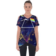 Trippy Kit Rick And Morty Galaxy Pink Floyd Cut Out Side Drop T-shirt by Bedest