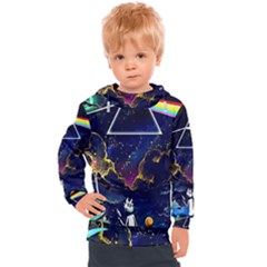 Trippy Kit Rick And Morty Galaxy Pink Floyd Kids  Hooded Pullover by Bedest