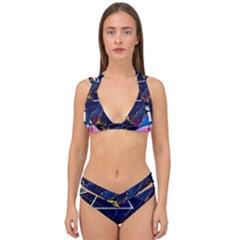 Trippy Kit Rick And Morty Galaxy Pink Floyd Double Strap Halter Bikini Set by Bedest