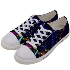 Trippy Kit Rick And Morty Galaxy Pink Floyd Women s Low Top Canvas Sneakers by Bedest