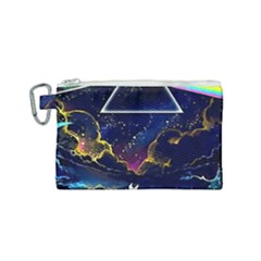 Trippy Kit Rick And Morty Galaxy Pink Floyd Canvas Cosmetic Bag (small) by Bedest