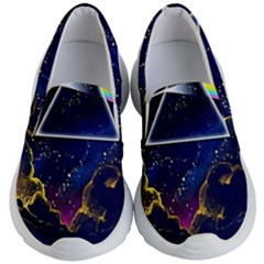 Trippy Kit Rick And Morty Galaxy Pink Floyd Kids Lightweight Slip Ons by Bedest