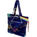 Trippy Kit Rick And Morty Galaxy Pink Floyd Drawstring Tote Bag View1