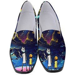 Trippy Kit Rick And Morty Galaxy Pink Floyd Women s Classic Loafer Heels by Bedest