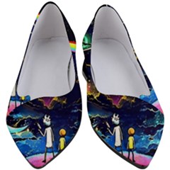 Trippy Kit Rick And Morty Galaxy Pink Floyd Women s Block Heels  by Bedest