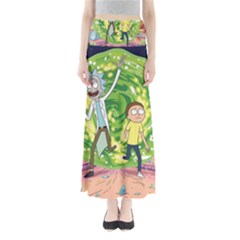 Rick And Morty Adventure Time Cartoon Full Length Maxi Skirt by Bedest