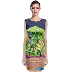 Rick And Morty Adventure Time Cartoon Classic Sleeveless Midi Dress by Bedest