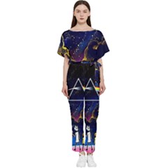 Trippy Kit Rick And Morty Galaxy Pink Floyd Batwing Lightweight Chiffon Jumpsuit by Bedest