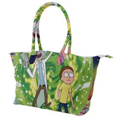 Rick And Morty Adventure Time Cartoon Canvas Shoulder Bag by Bedest