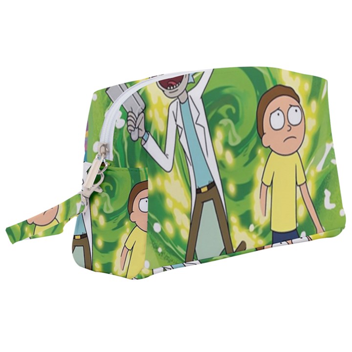 Rick And Morty Adventure Time Cartoon Wristlet Pouch Bag (Large)