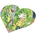 Rick And Morty Adventure Time Cartoon Wooden Puzzle Heart View2