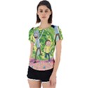 Rick And Morty Adventure Time Cartoon Back Cut Out Sport T-Shirt View1