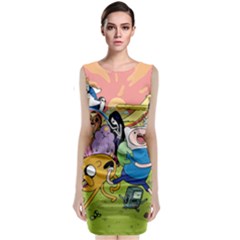 Adventure Time Finn  Jake Sleeveless Velvet Midi Dress by Bedest