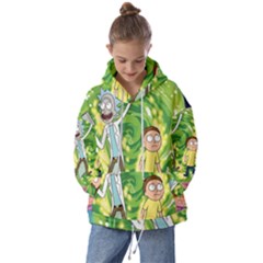 Rick And Morty Adventure Time Cartoon Kids  Oversized Hoodie by Bedest