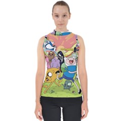 Adventure Time Finn  Jake Mock Neck Shell Top by Bedest