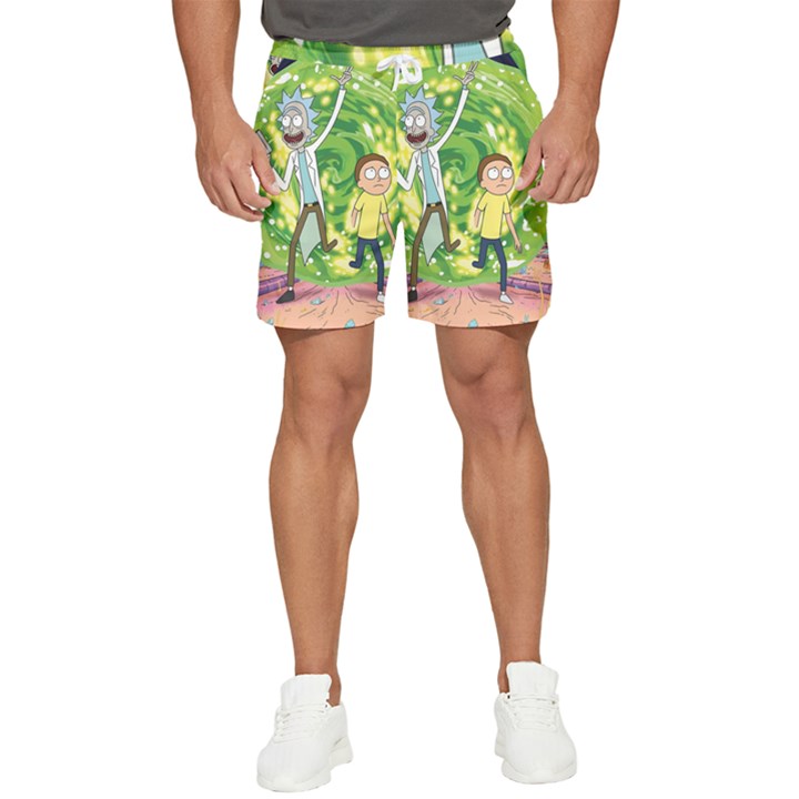 Rick And Morty Adventure Time Cartoon Men s Runner Shorts