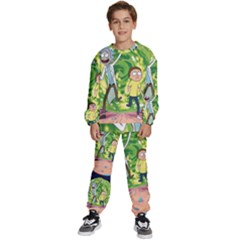 Rick And Morty Adventure Time Cartoon Kids  Sweatshirt Set by Bedest