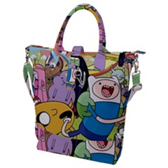 Adventure Time Finn  Jake Buckle Top Tote Bag by Bedest