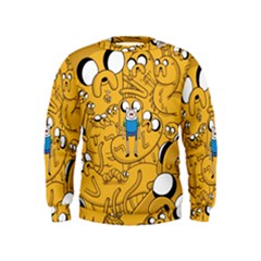 Adventure Time Finn Jake Cartoon Kids  Sweatshirt by Bedest