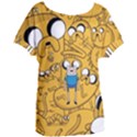 Adventure Time Finn Jake Cartoon Women s Oversized T-Shirt View1