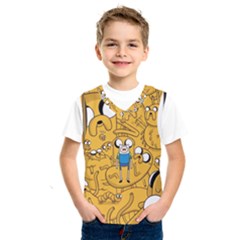 Adventure Time Finn Jake Cartoon Kids  Basketball Tank Top by Bedest