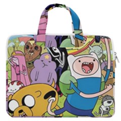 Adventure Time Finn  Jake Macbook Pro 16  Double Pocket Laptop Bag  by Bedest