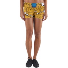 Adventure Time Finn Jake Cartoon Yoga Shorts by Bedest