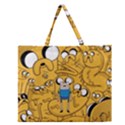 Adventure Time Finn Jake Cartoon Zipper Large Tote Bag View1