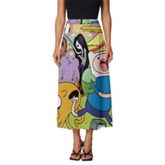 Adventure Time Finn  Jake Classic Midi Chiffon Skirt by Bedest