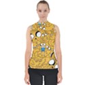 Adventure Time Finn Jake Cartoon Mock Neck Shell Top View1